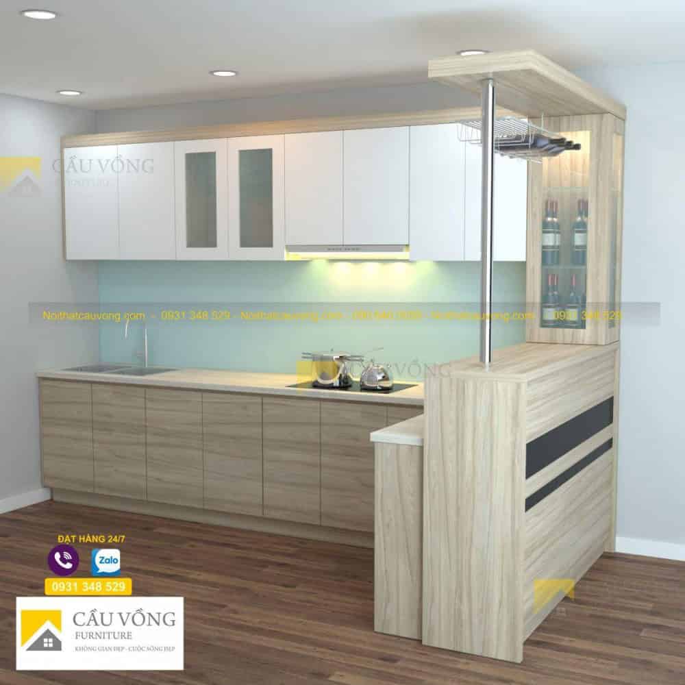 Quầy bar kết hợp tủ rượu