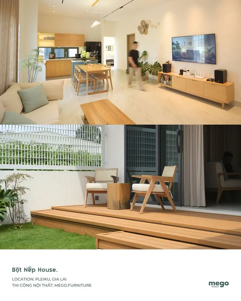 Không gian phòng khách tối giản hiện đại