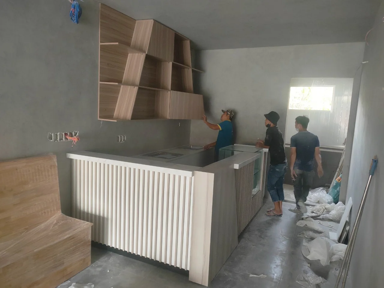 Quầy pha chế cafe đơn giản đẹp