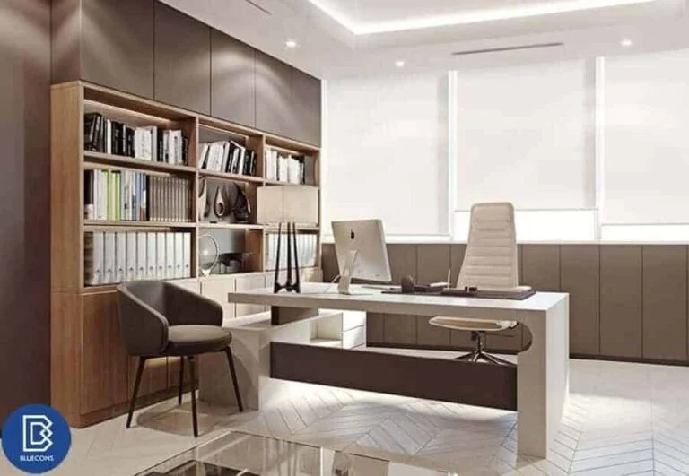 Một mẫu nội thiết kế nội thất văn phòng nhỏ theo xu hướng sang trọng và đơn giản hoá