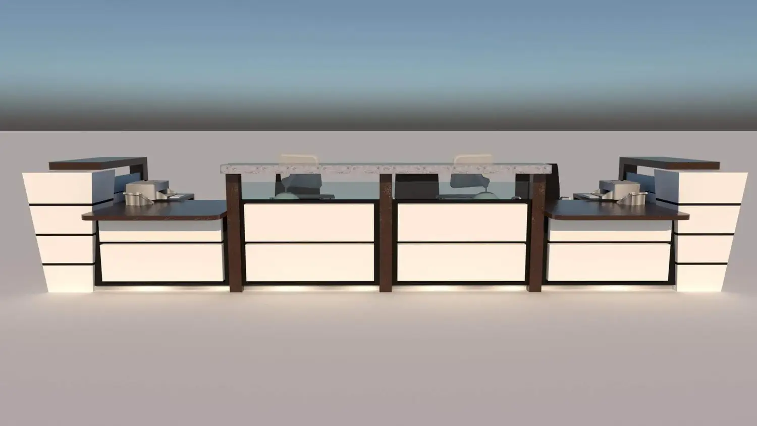 Mẫu quầy tiếp tân đẹp và cực hiện đại cho ngân hàng, bưu điện,...