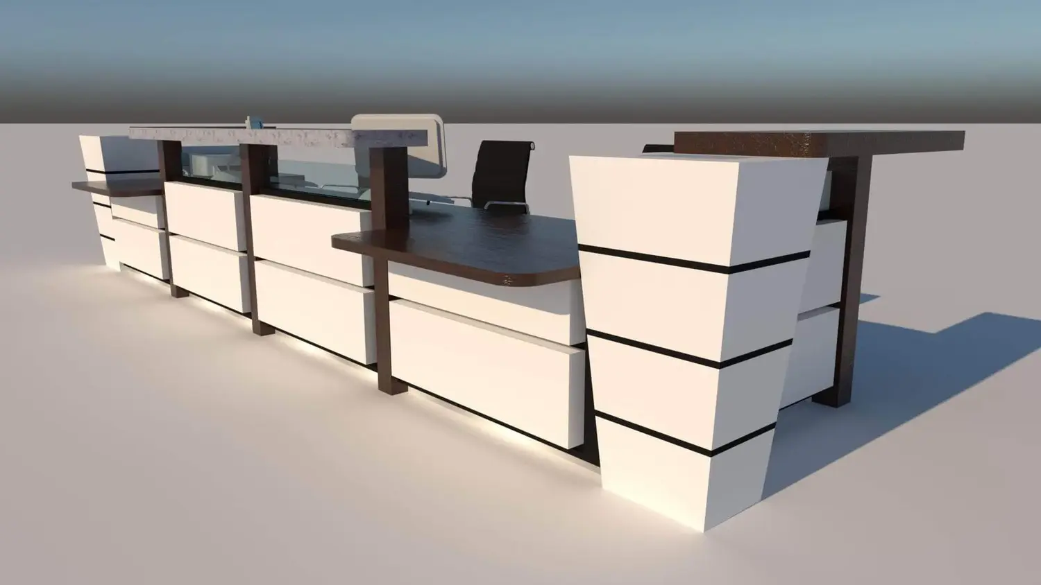 Cận cảnh bàn lễ tân đẹp tại Bluecons