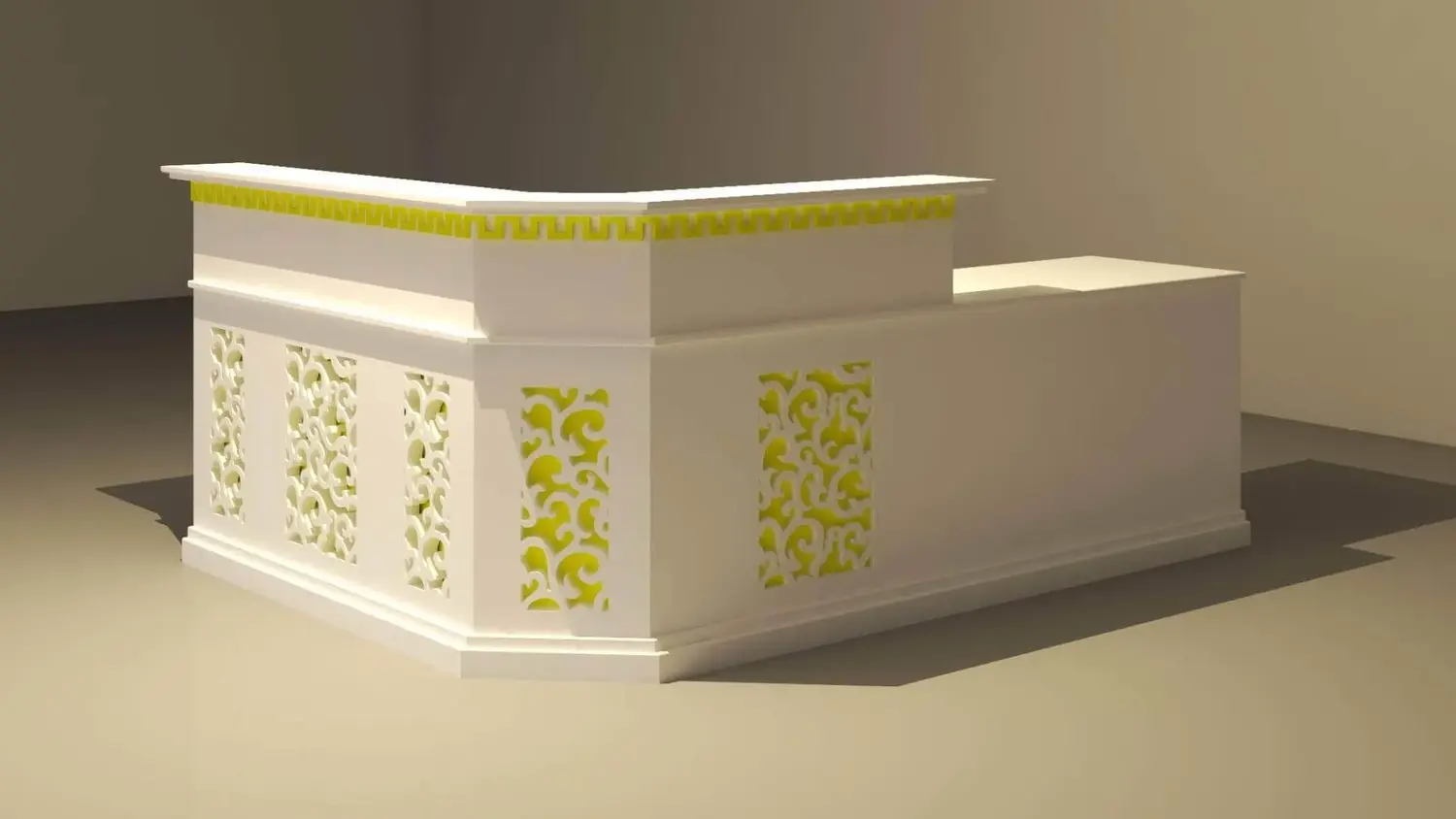 Quầy lễ tân văn phòng đẹp