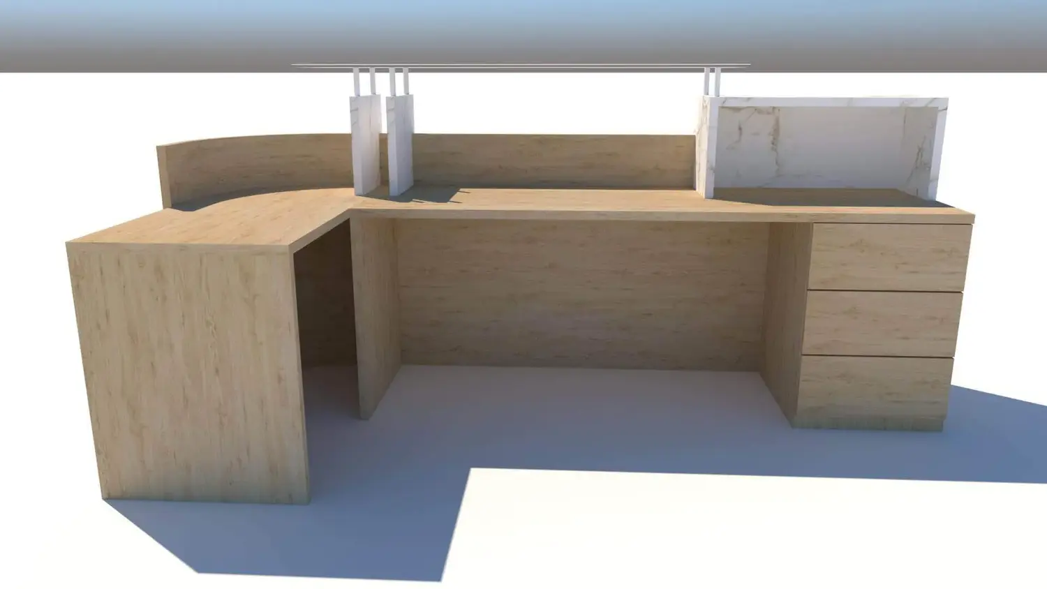 Quầy lễ tân cong đẹp giá rẻ Quầy lễ tân cong đẹp giá rẻ