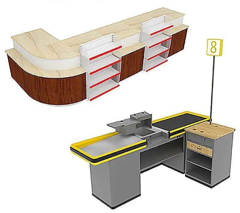 Quầy thu ngân siêu thị đáp ứng đầy đủ công năng