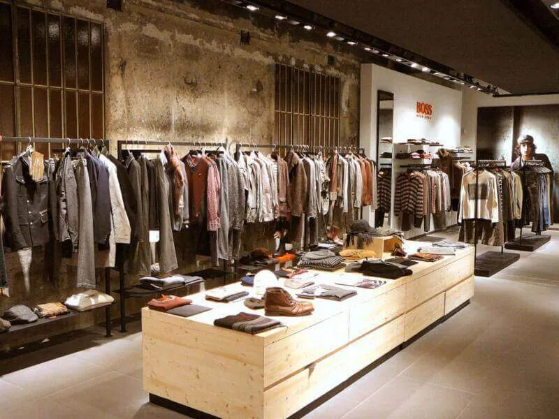 Không gian thiết kế nội thất dành cho shop thời trang nam