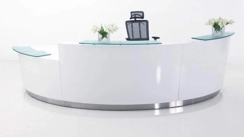 Kiểu dáng thiết kế quầy thu ngân cánh cung