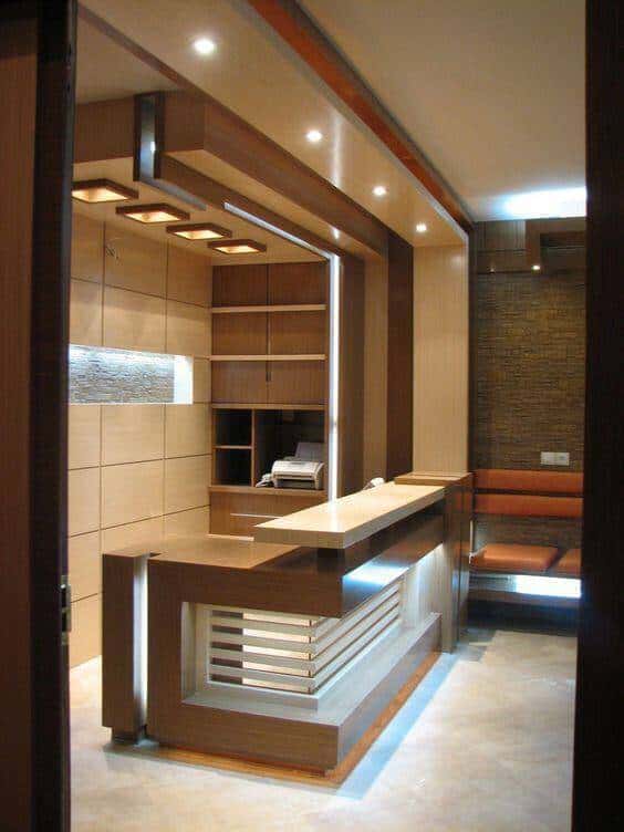 Quầy thu ngân hiện đại bằng gỗ chất lượng cao