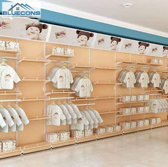 Bố trí nội thất hợp lý cho thiết kế cửa hàng thời trang trẻ em