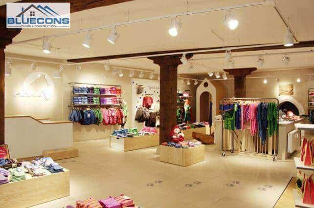 Màu sắc chủ đạo tạo nên khác biệt cho thiết kế cửa hàng thời trang trẻ em
