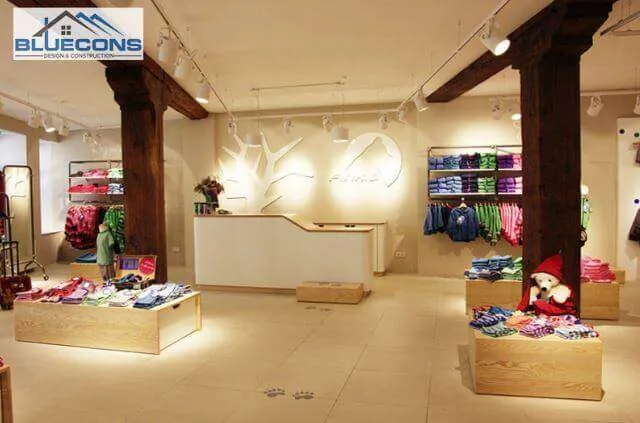 Ánh sáng trong thiết kế cửa hàng thời trang trẻ em đẹp, thu hút và ấn tượng