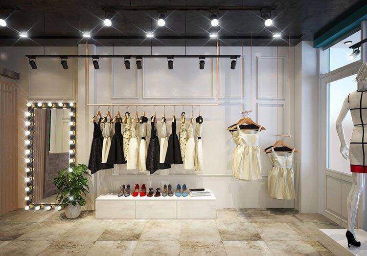 Nội thất thiết kế thi công shop thời trang trở thành cánh tay đắc lực cho chủ đầu tư kinh doanh shop