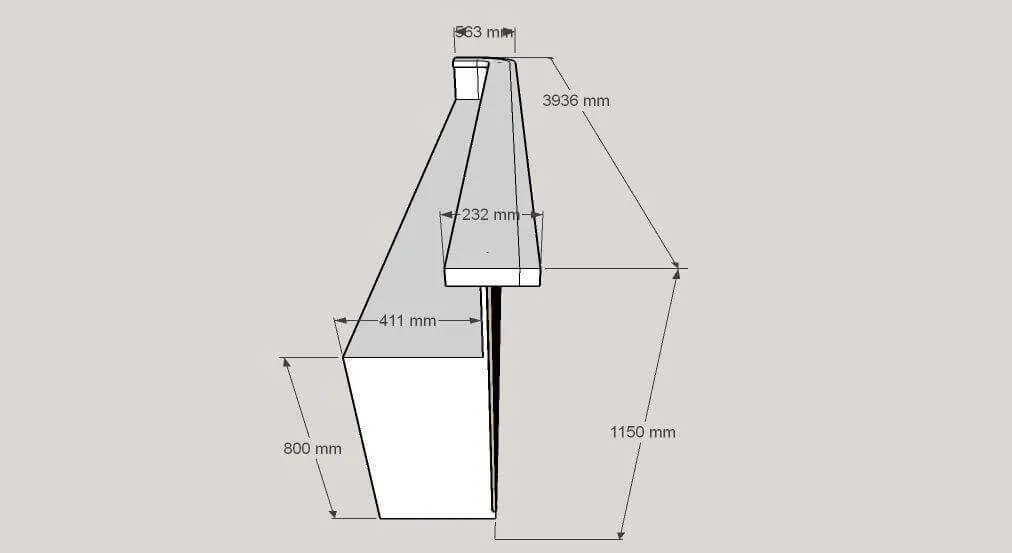 Kích thước chi tiết quầy lễ tân đẹp
