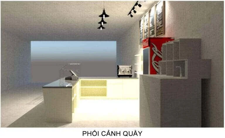 Quầy pha chế trà sữa đẹp