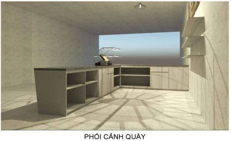 Quầy pha chế trà sữa đẹp