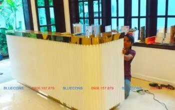 Báo giá quầy lễ tân gỗ