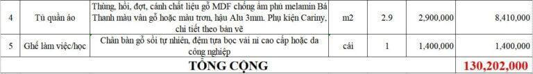 Báo giá thiết kế thi công nội thất chung cư Báo giá thiết kế thi công nội thất chung cư