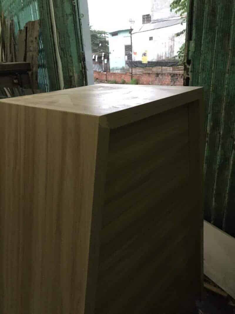 Thi công quầy pha chế bằng gỗ kết hợp khung sắt và mặt đá 05