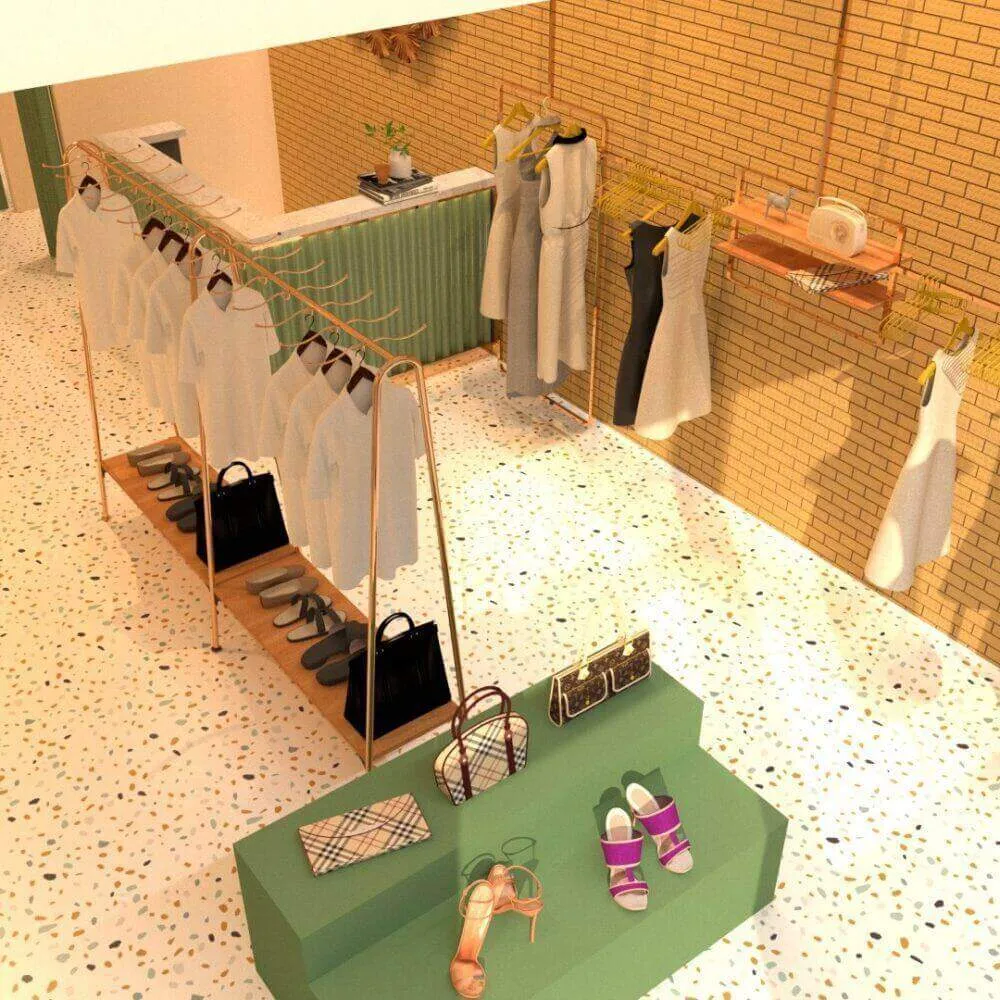 Thiết kế đồ nội thất shop thời trang nhỏ