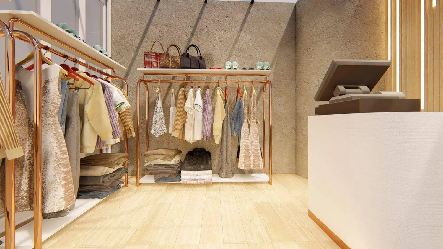 Thiết kế shop quần áo nhỏ đẹp