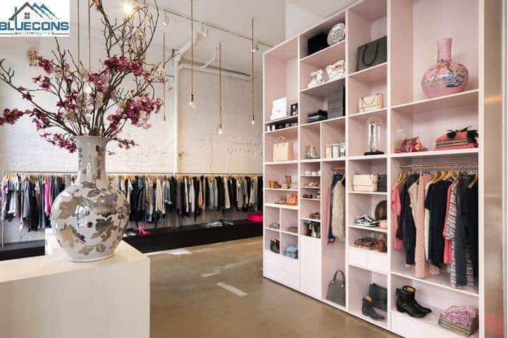 Màu sắc và trang trí thiết kế nội thất shop quần áo