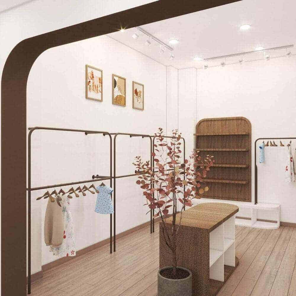 thiết kế shop quần áo trẻ em