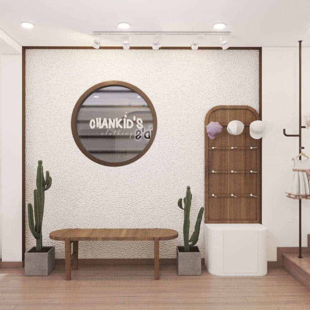 thiết kế shop thời trang mẹ và bé