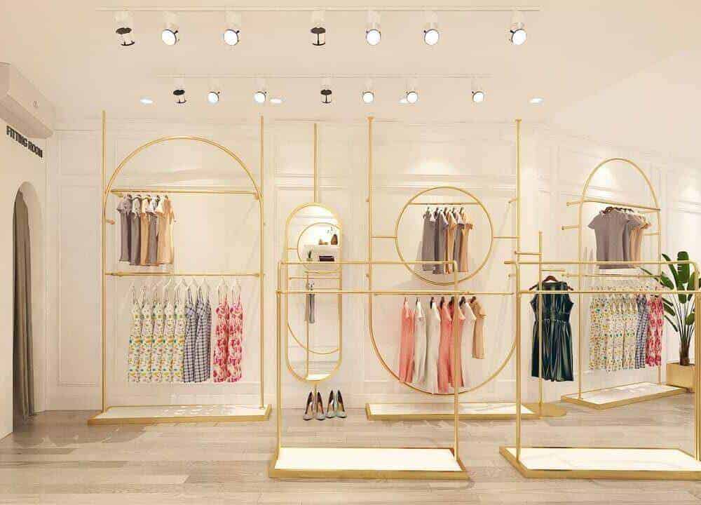 Mẫu thiết kế shop thời trang phong cách sang trọng