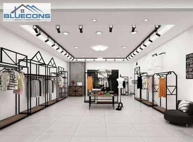 Tổng thể không gian thiết kế shop đẹp, hài hòa