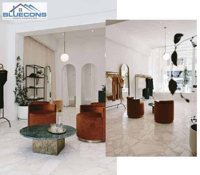 Không gian thiết kế shop đẹp, cao cấp và sang trọng