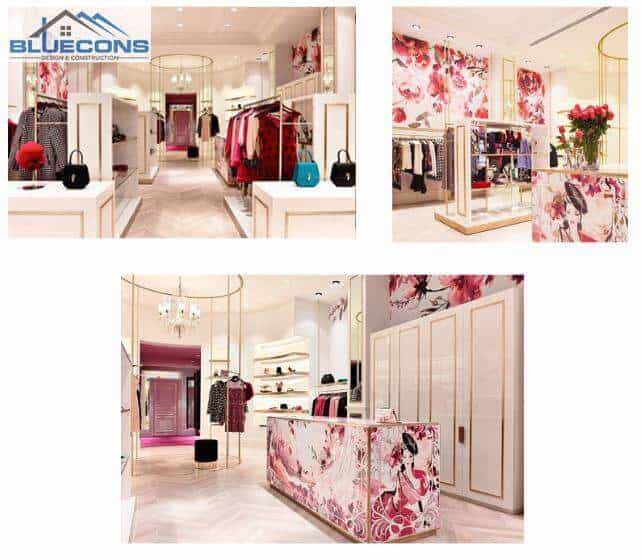 Không gian bố trí nội thất đẹp, hài hòa và thống nhất của một thiết kế shop đẹp