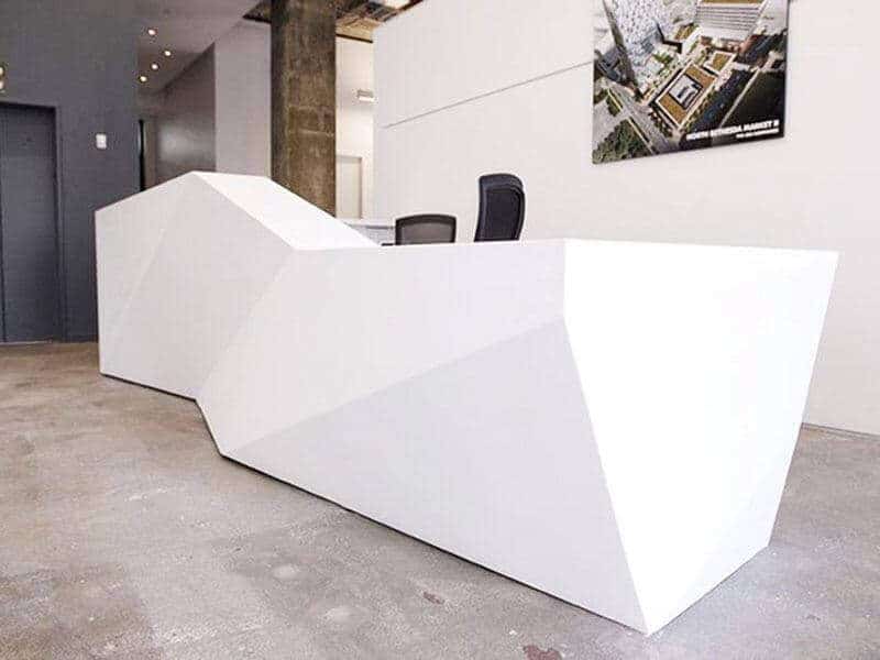 Quầy lễ tân đẹp đá solid surface