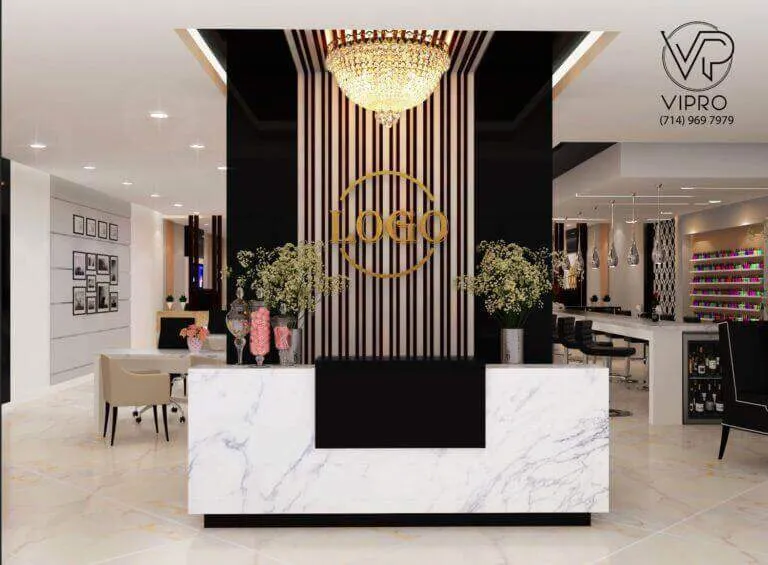 Quầy lễ tân spa mini đẹp