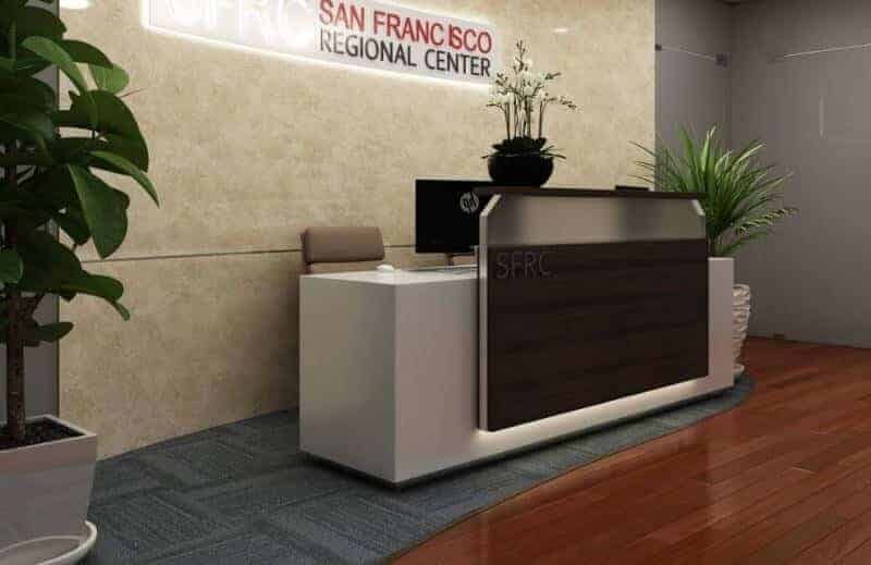 Mẫu quầy lễ tân nhà nghỉ đơn giản, hiện đại