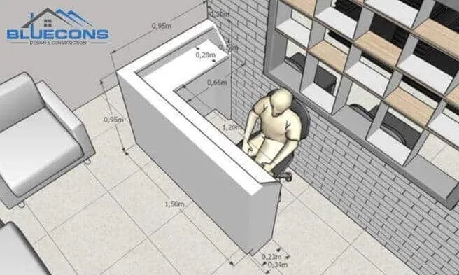 Bản vẽ thiết kế kích thước phù hợp với không gian