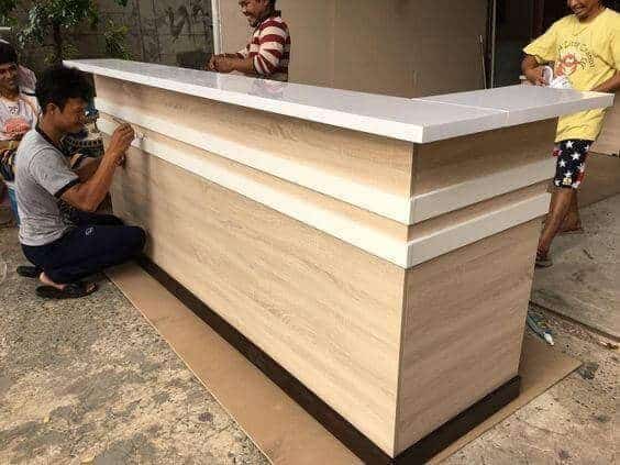 Thiết kế thi công quầy lễ tân khách sạn mini