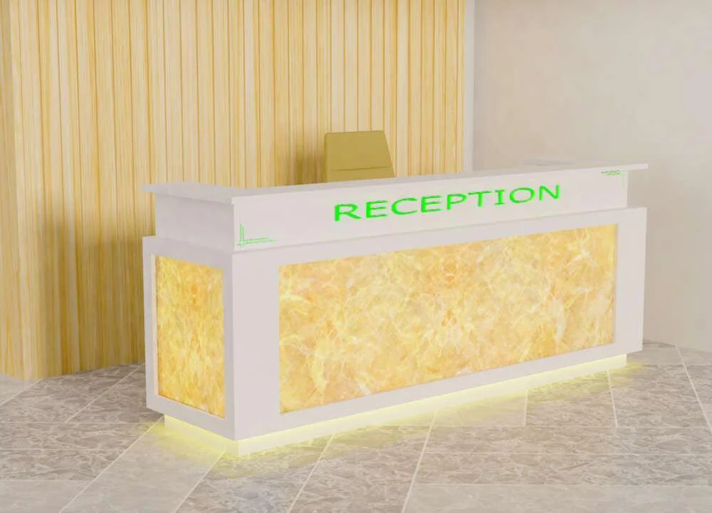 Hình ảnh 3D thiết kế quầy lễ tân