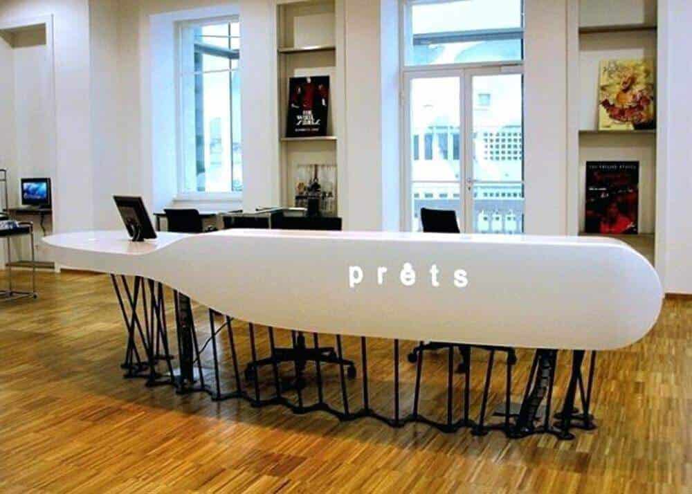 Quầy tiếp tân đá nhân tạo hàn quốc