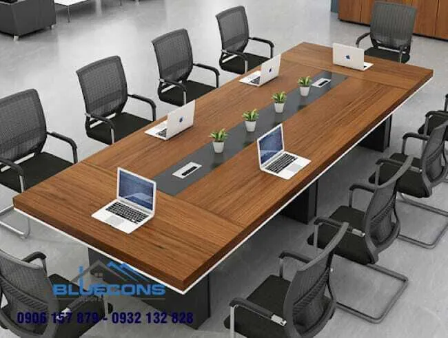 Bàn họp gỗ công nghiệp hiện đại cao cấp tiết kiệm chi phí