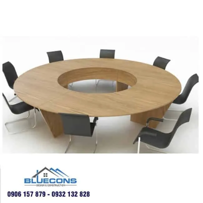 Bàn họp tròn 8 người đầy tinh tế và thanh lịch