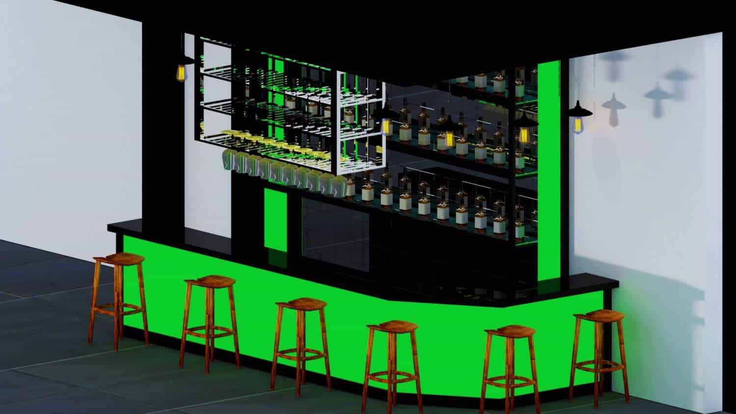 chi phí thiết kế và thi công trọn gói quầy bar quán cafe, quầy bar quán rựu.