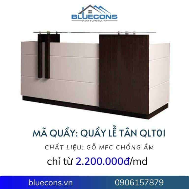 Quầy lễ tân đơn giản đẹp