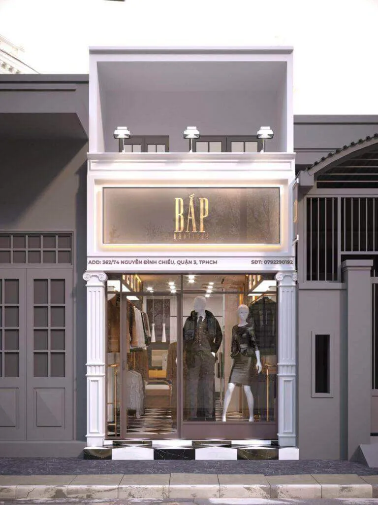 Thiết kế shop thời trang nữ hiện đại