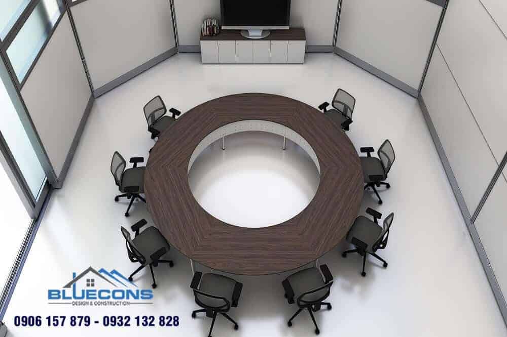 Bàn họp cao cấp hình tròn giúp việc bố trí chỗ ngồi trở nên linh hoạt hơn