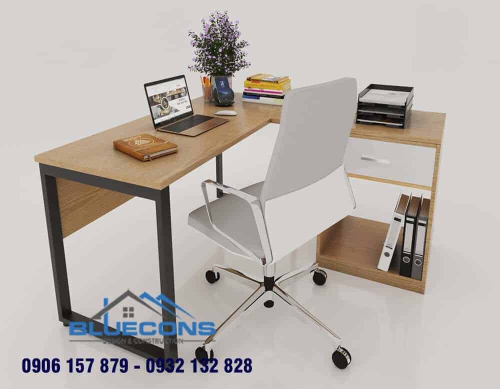 Cực kỳ đã mắt với mẫu bàn chữ L 2m4 đẳng cấp, tiện nghi bậc nhất