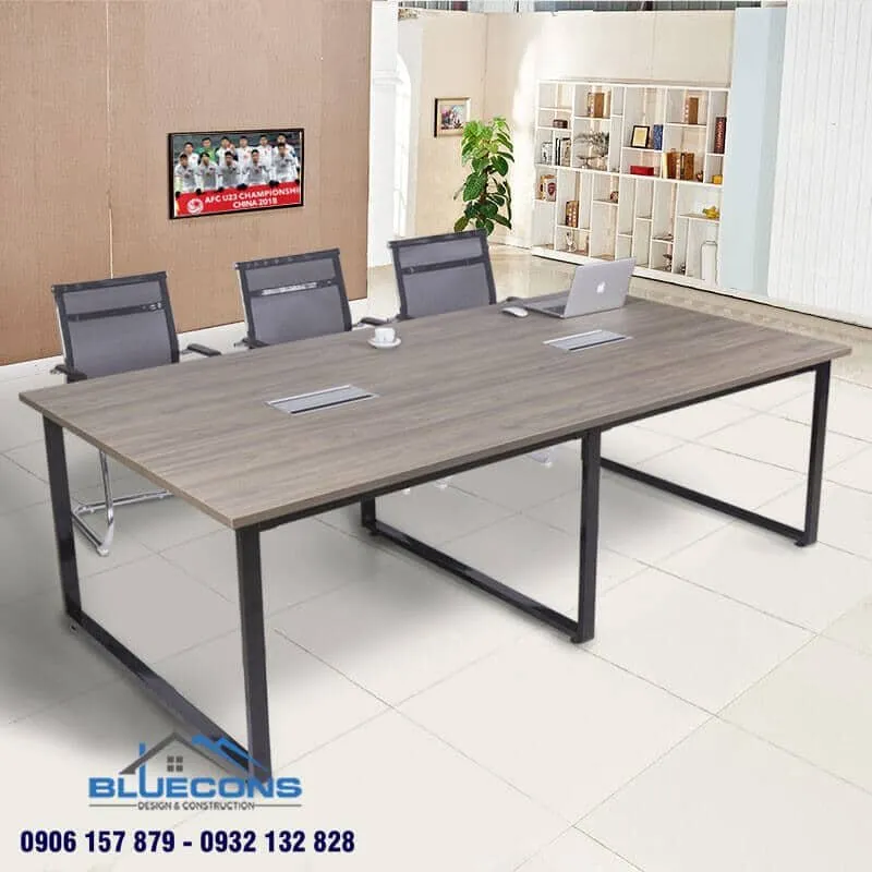 Mẫu bàn họp gỗ ép hiện đại 1m8 sang trọng, tinh tế 2022