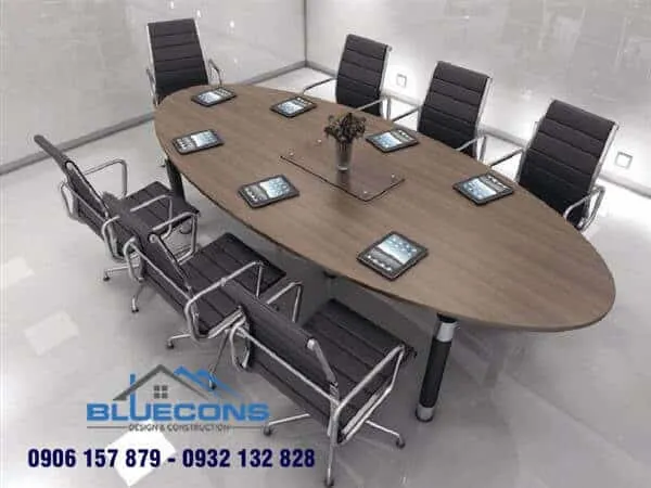 Bàn họp Elip sở hữu những đường nét nhẹ nhàng