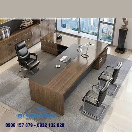 Bàn họp chữ L sang trọng, chuyên nghiệp