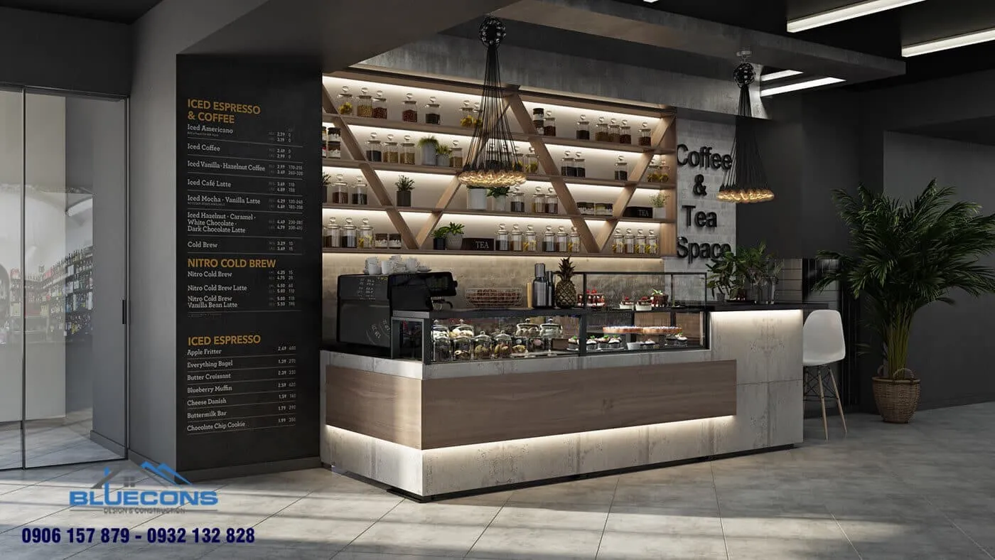 Chất liệu acrylic giúp quầy thu ngân thêm sang trọng, lộng lẫy