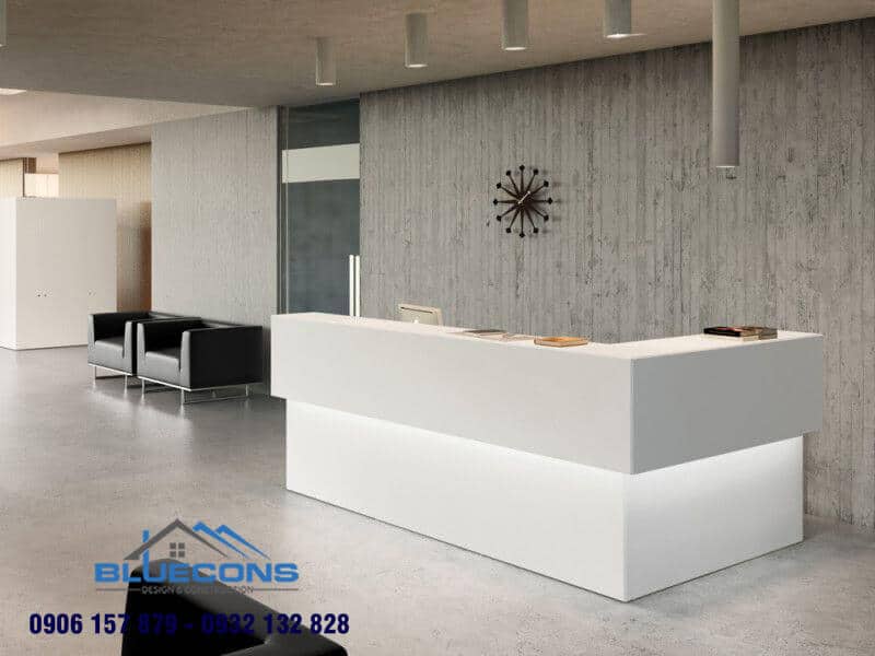 Quầy thu ngân nhựa acrylic 5 Quầy thu ngân chữ L acrylic giúp làm nổi bật không gian nội thất